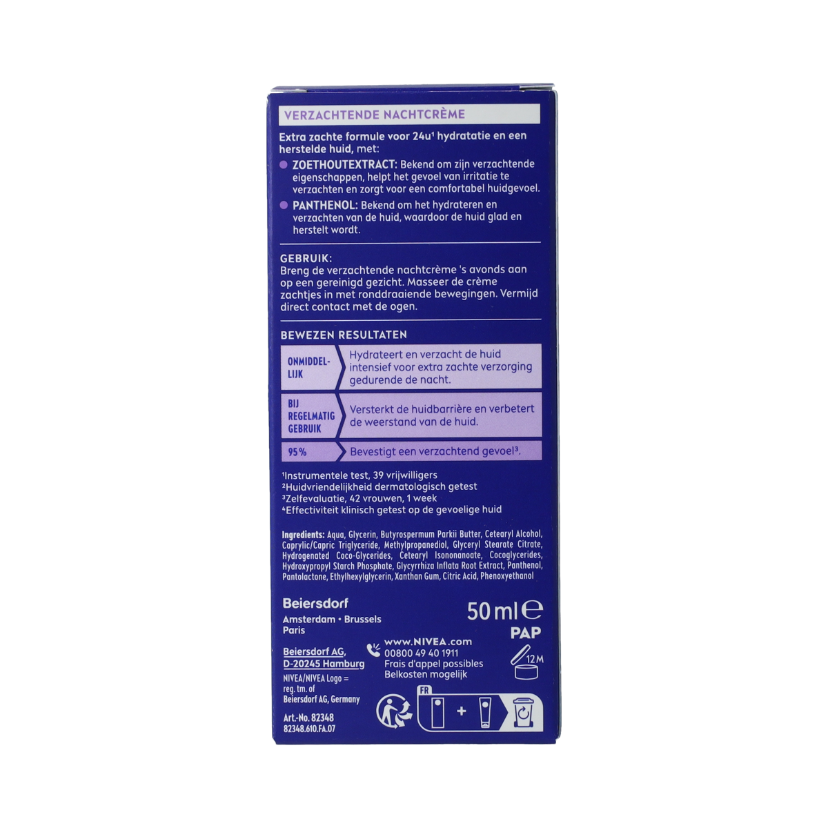 Nivea Nachtcème verzachtend 50.00 Milliliter