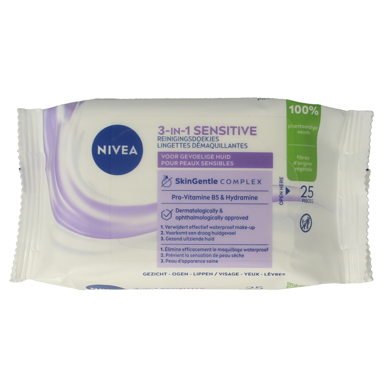 Nivea Sensitive reinigingsdoekjes 25 Stuks