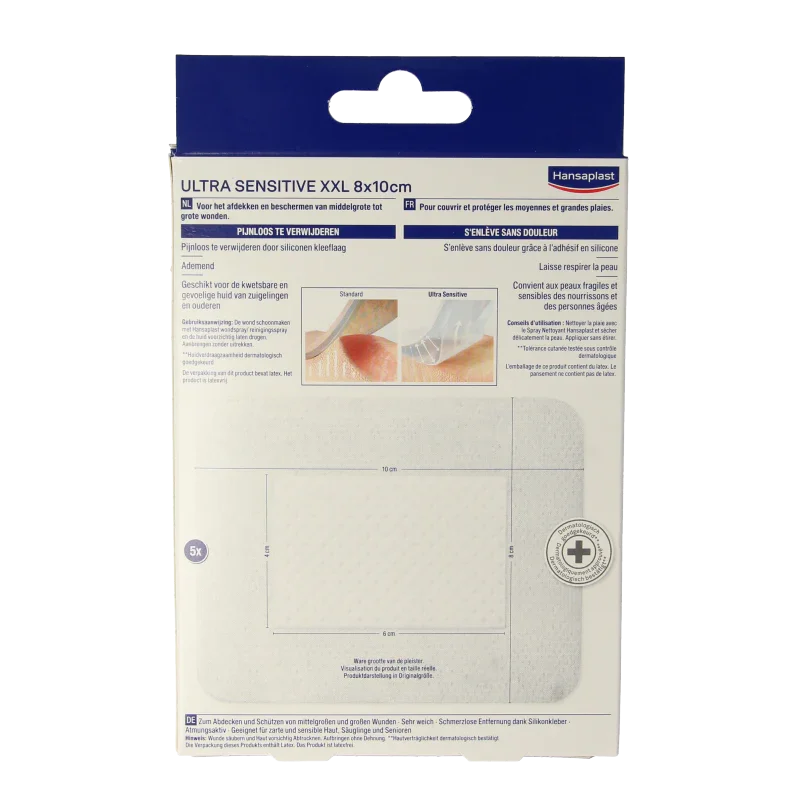 Hansaplast Pleister ultra sensitive XXL 5 Stuks