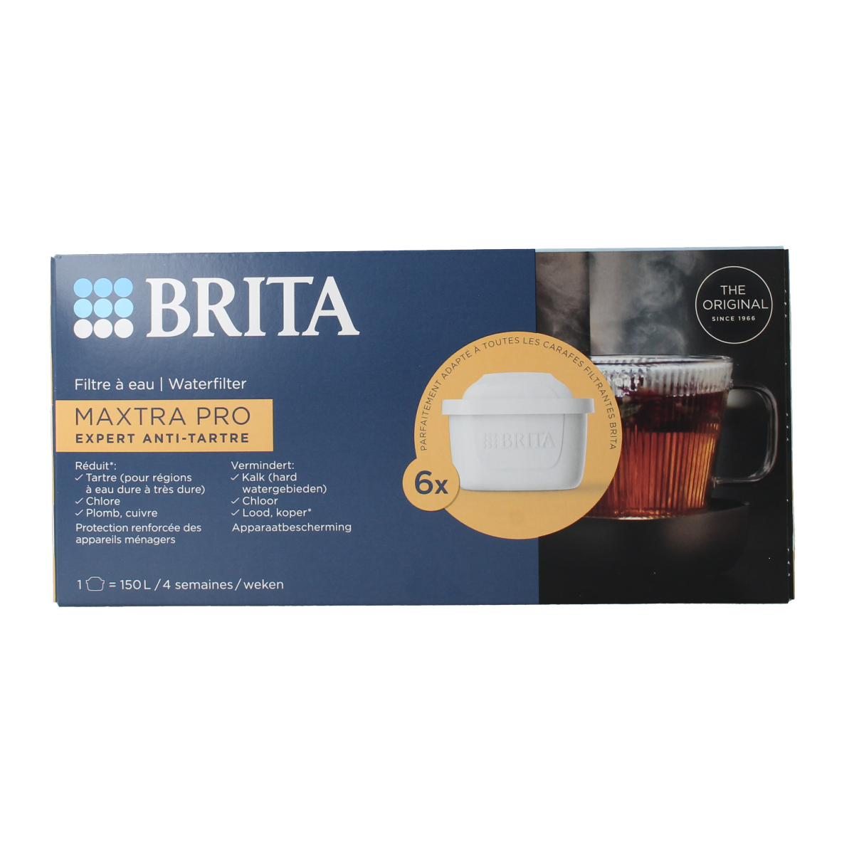 Brita waterfilterpatroon MAXTRA PRO Kalk Expert 6-Pack 6.00 Stuks