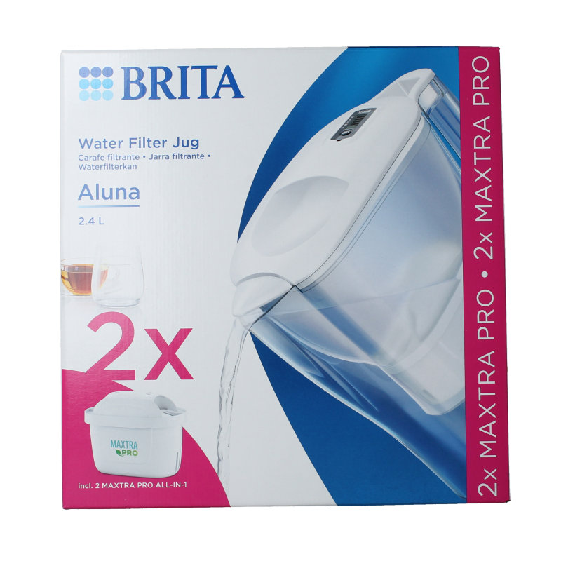 Brita Waterfilterbundel aluna cool white+2 maxtra filter 1 Stuks