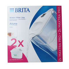 Brita Waterfilterbundel aluna cool white+2 maxtra filter 1 Stuks