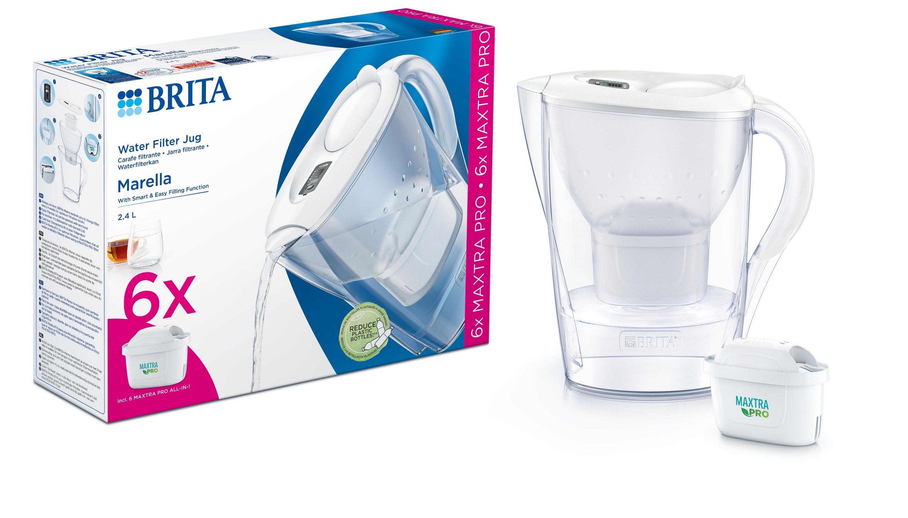 Brita Marella cool white + 6 maxtra pro all-in-1 1.00 Set