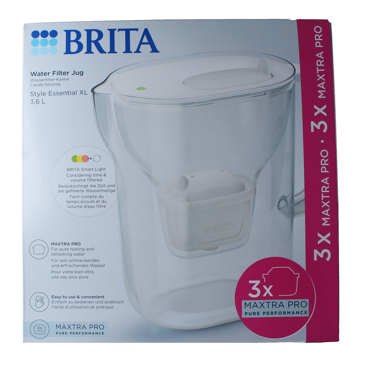 Brita Style essential XL wit+3 maxtra pro pure perf 1.00 Set