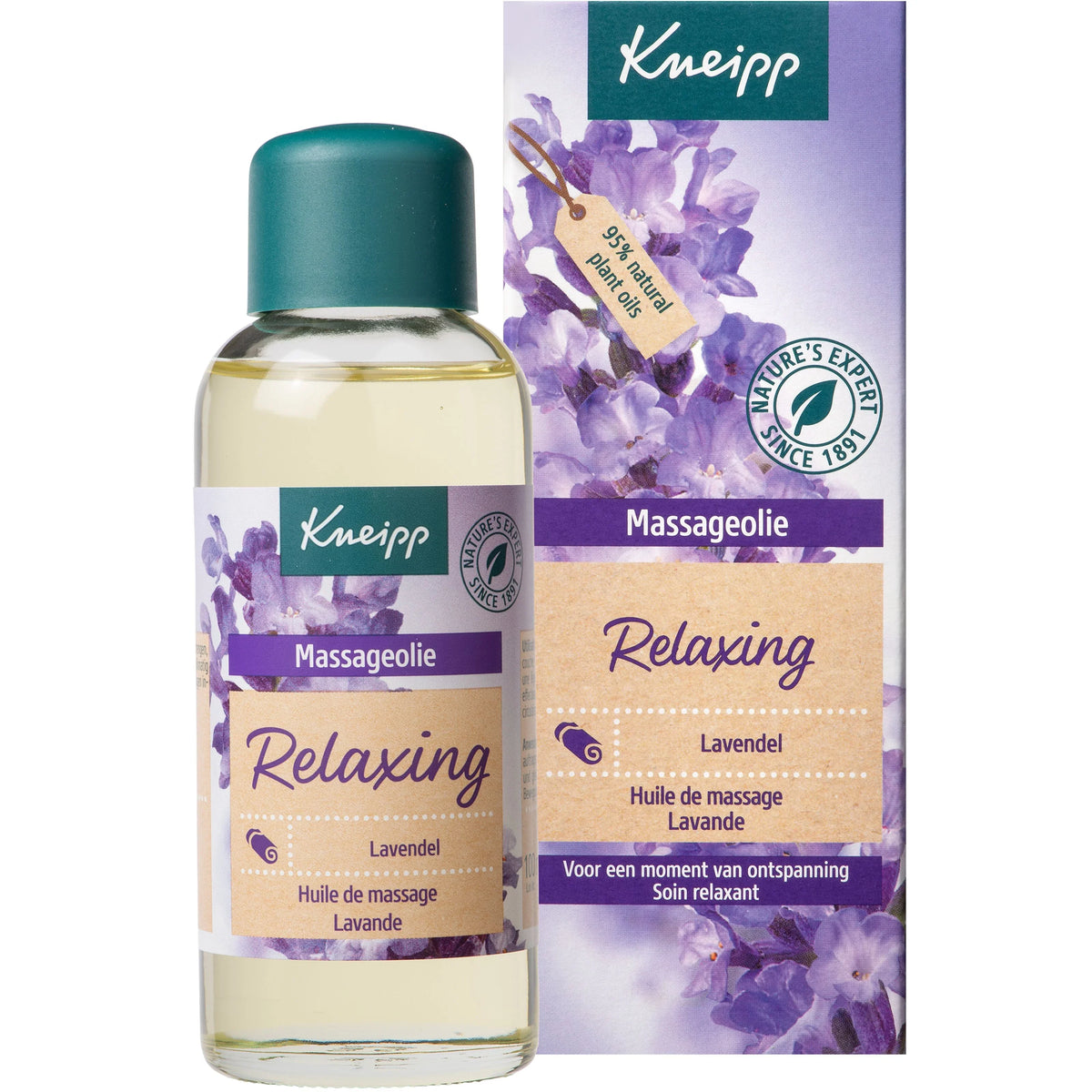 Kneipp Relaxing massageolie lavendel 100 Milliliter