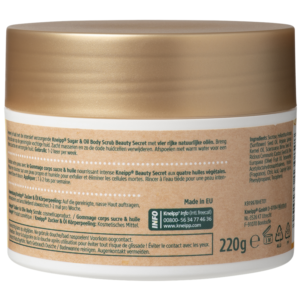 Kneipp Body scrub Sugar en Oil Beauty Secret 220.00 Gram
