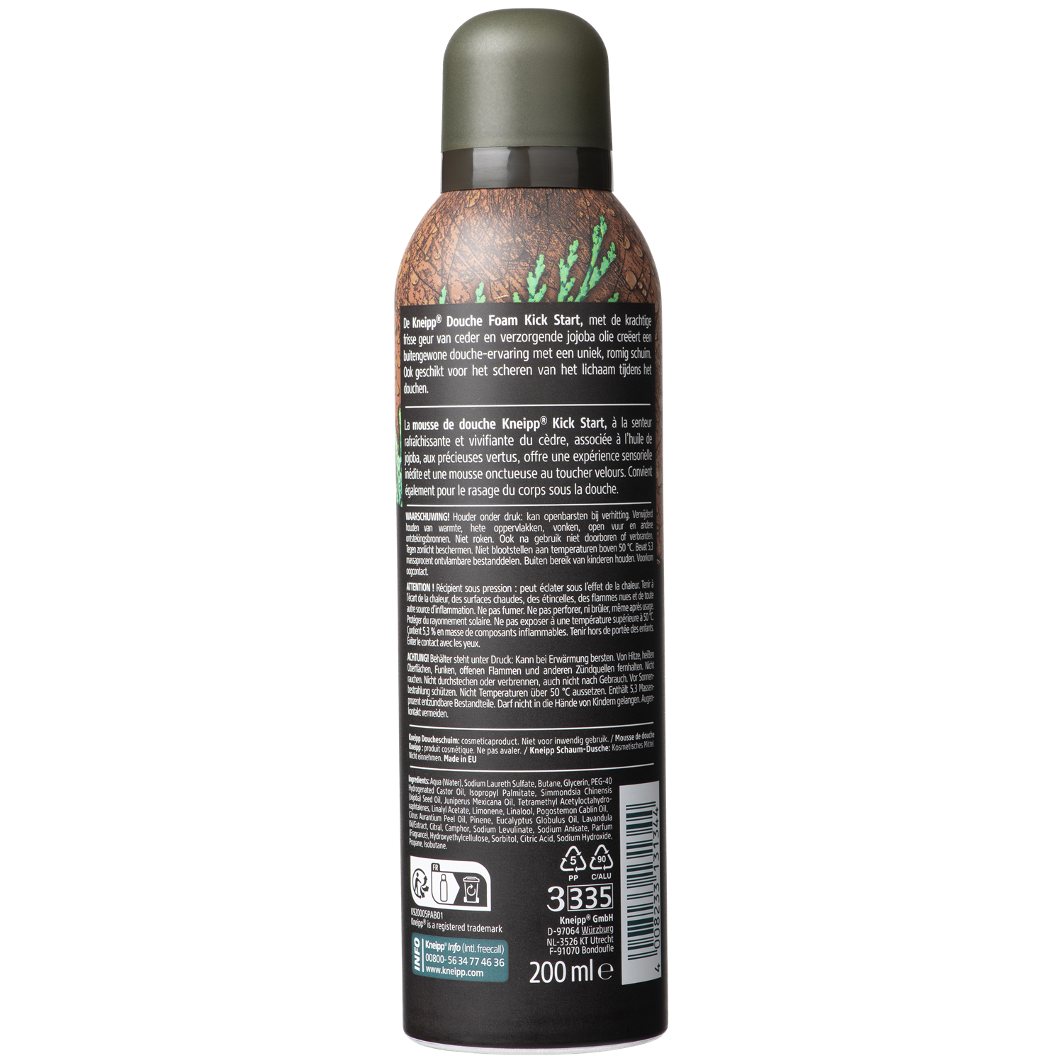 Kneipp Douche foam Men Kick Start 200.00 Milliliter