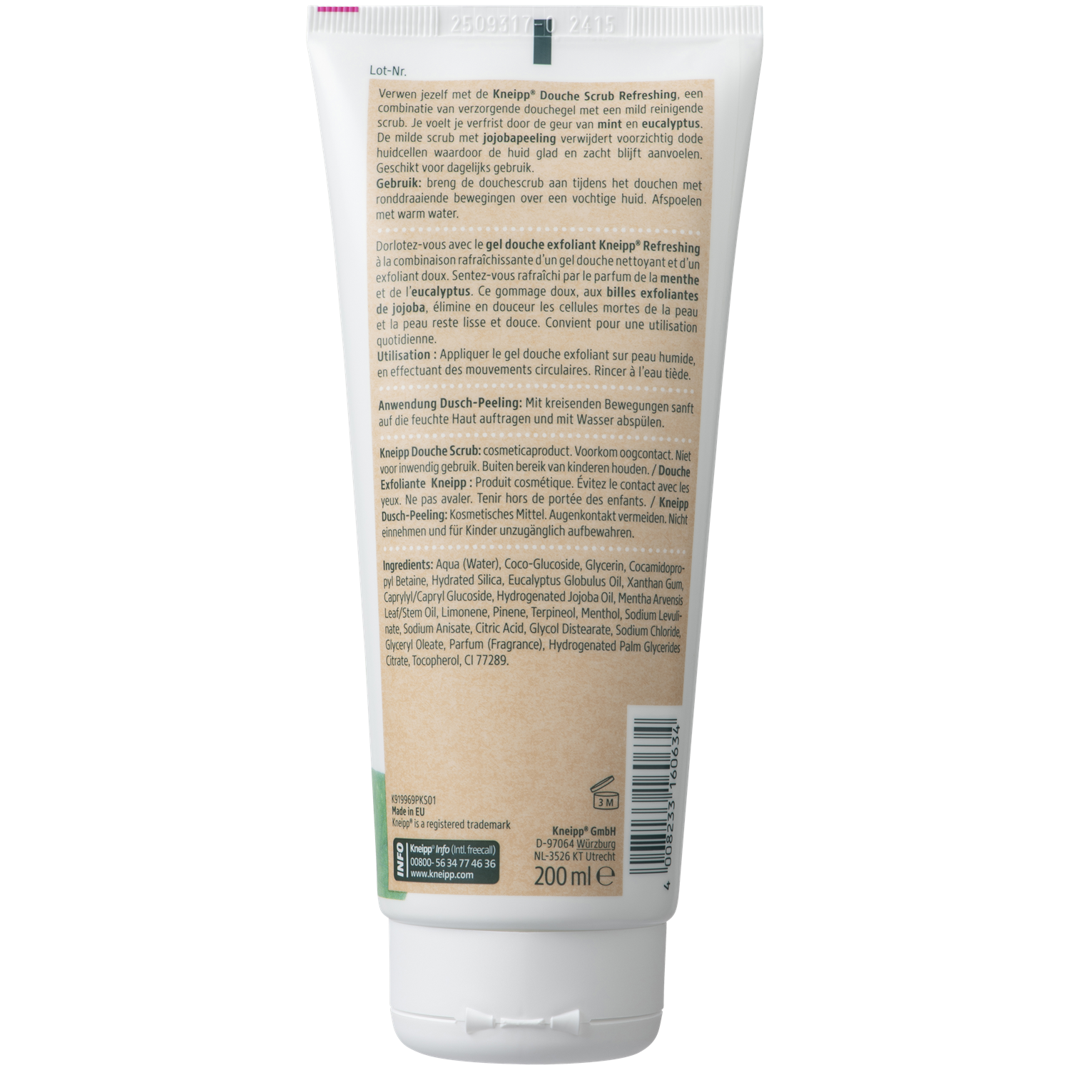 Kneipp Douche scrub Refreshing 200.00 Milliliter
