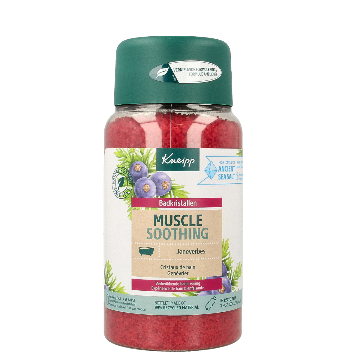 Kneipp Muscle soothing badkristallen jeneverbes 600.00 Gram