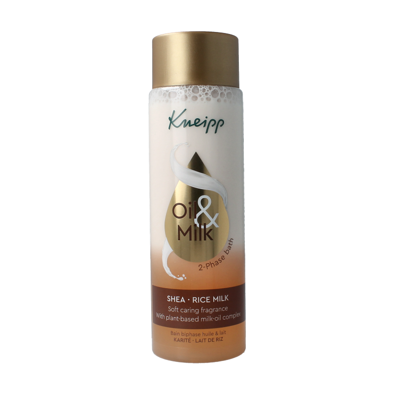 Kneipp 2-fasen oil & milk bad shea & rice milk 250 Milliliter