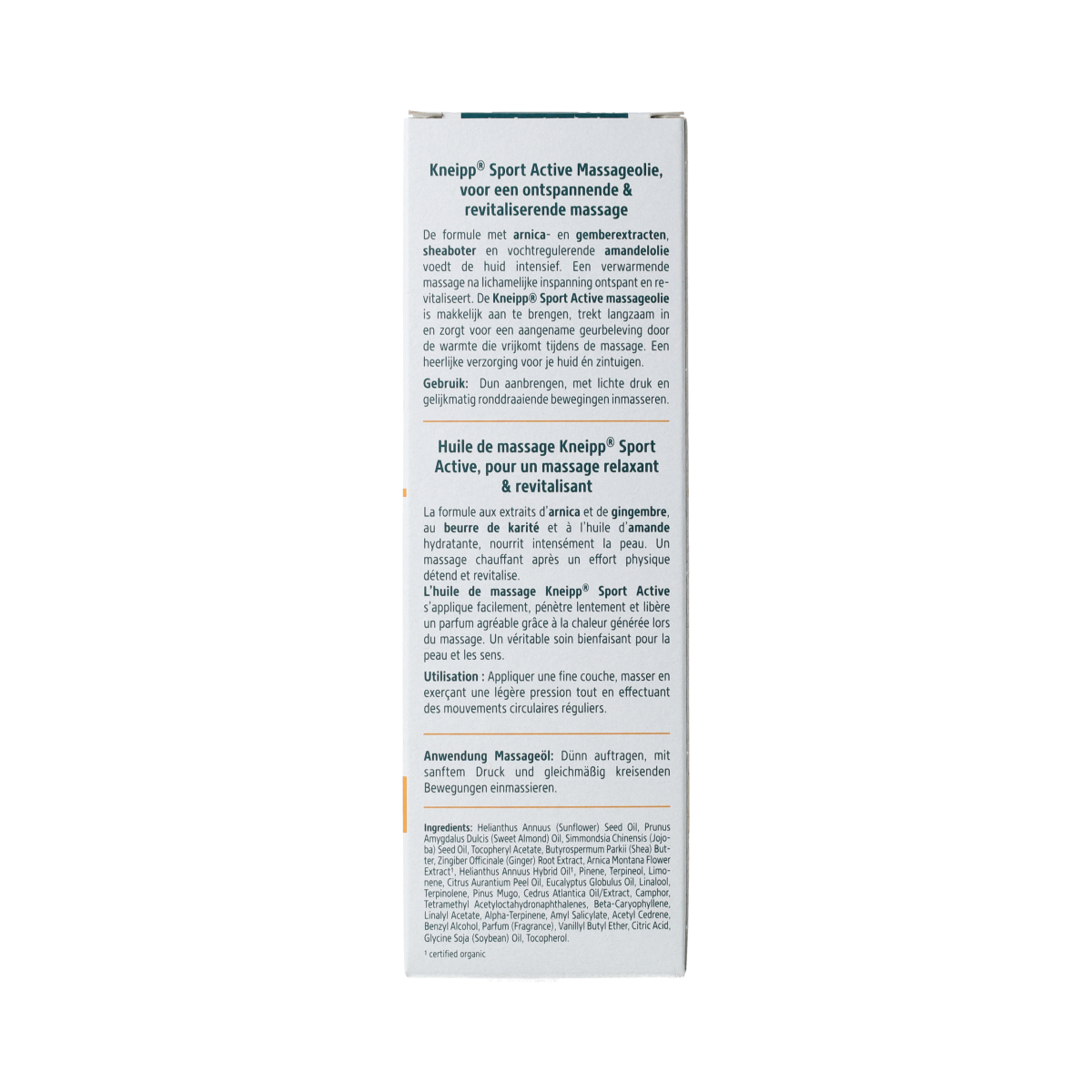 Kneipp Sport active massageolie 100.00 Milliliter