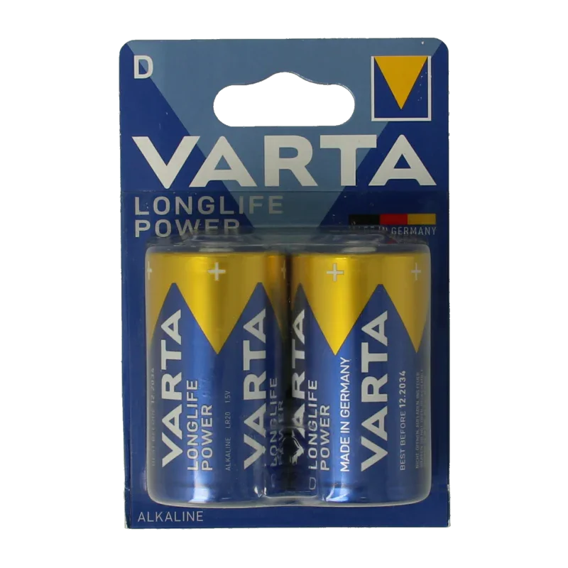Varta Batterij mono d 2 Stuks