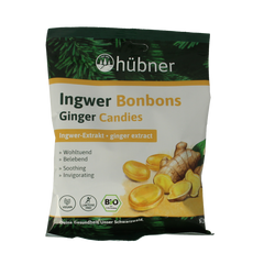 Hubner Gember bonbons bio 70.00 Gram