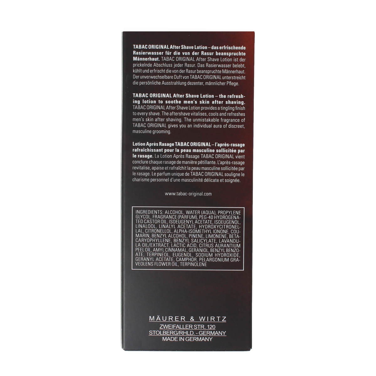 Tabac Original aftershave lotion natural spray 100.00 Milliliter