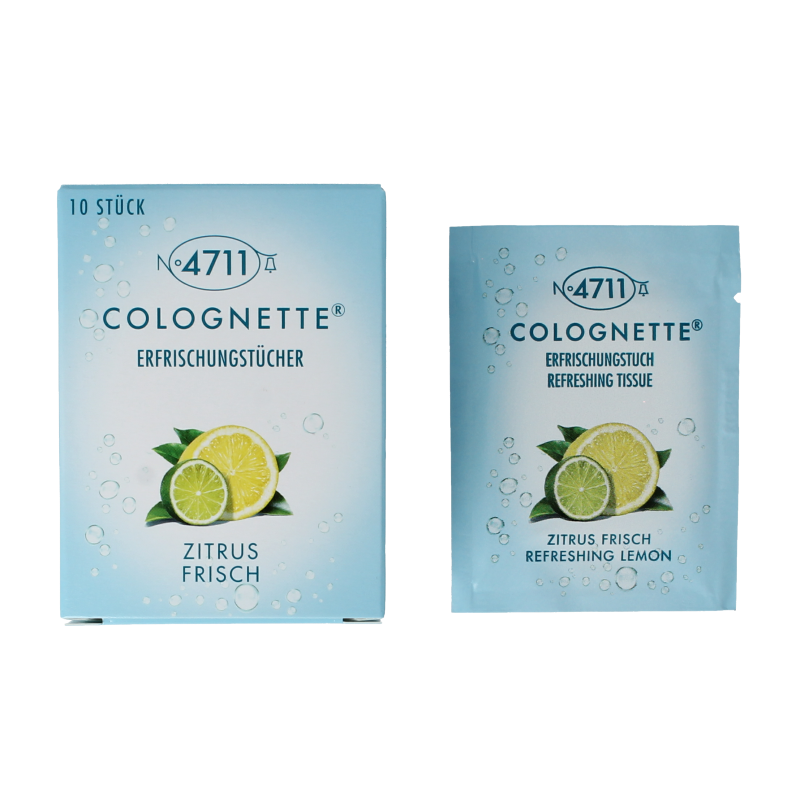 4711 Colognettes tissues lemon 10 Stuks