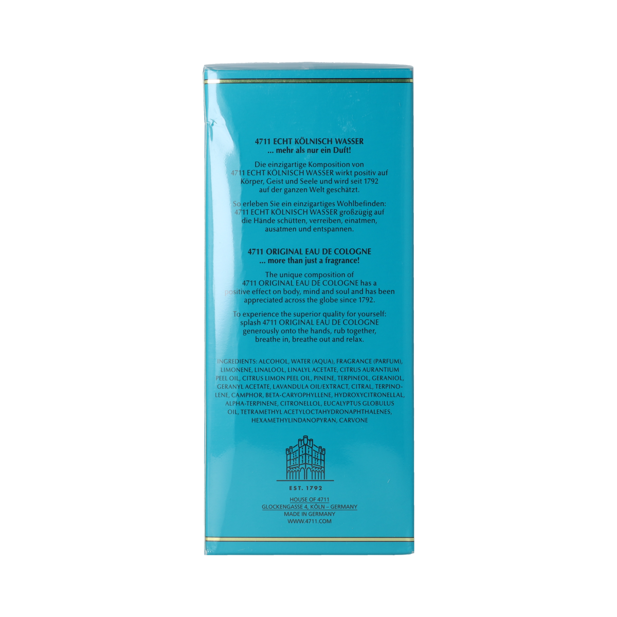 4711 4711  Eau de cologne Bottle in folding box 200.00 Milliliter
