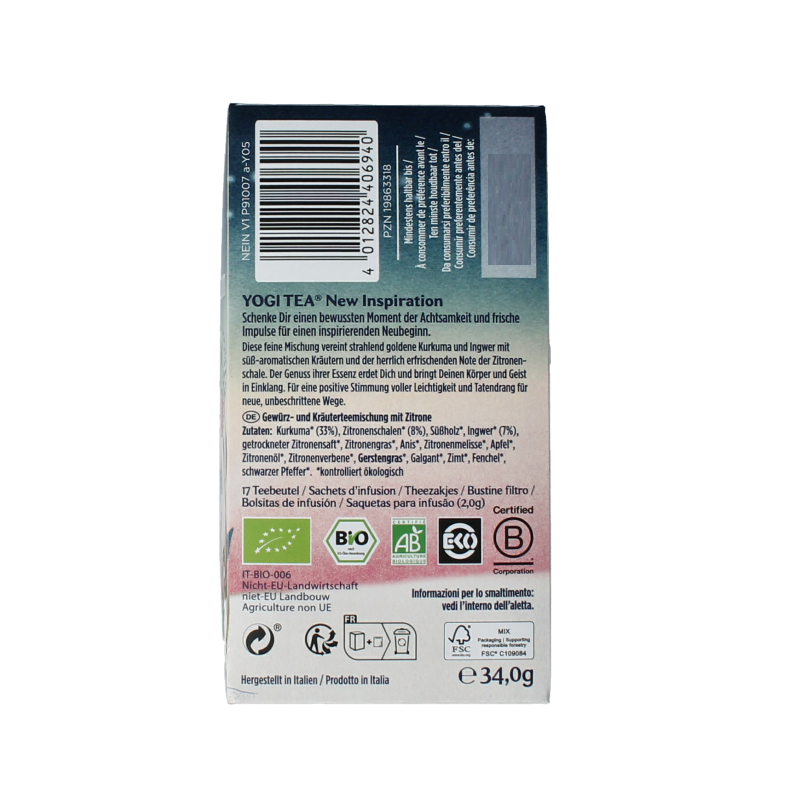 Yogi New inspiration bio 17 Zakjes