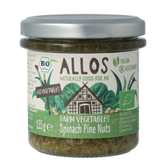 Allos Farm vegetables spinazie & pijnboompitten bio 135 Gram