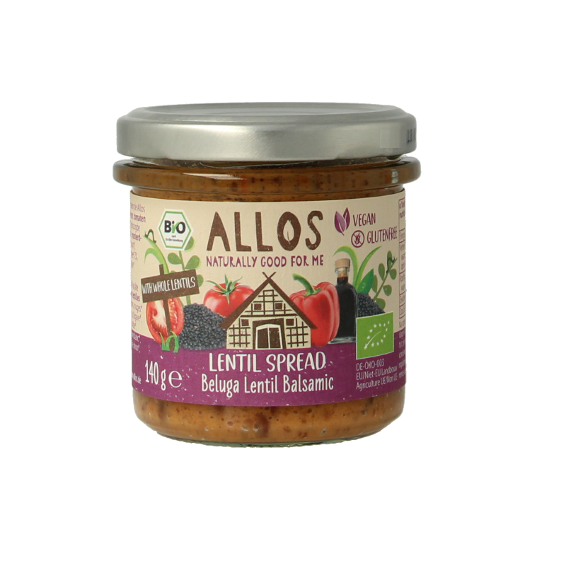 Allos Linzenspread beluga balsamico bio 140 Gram