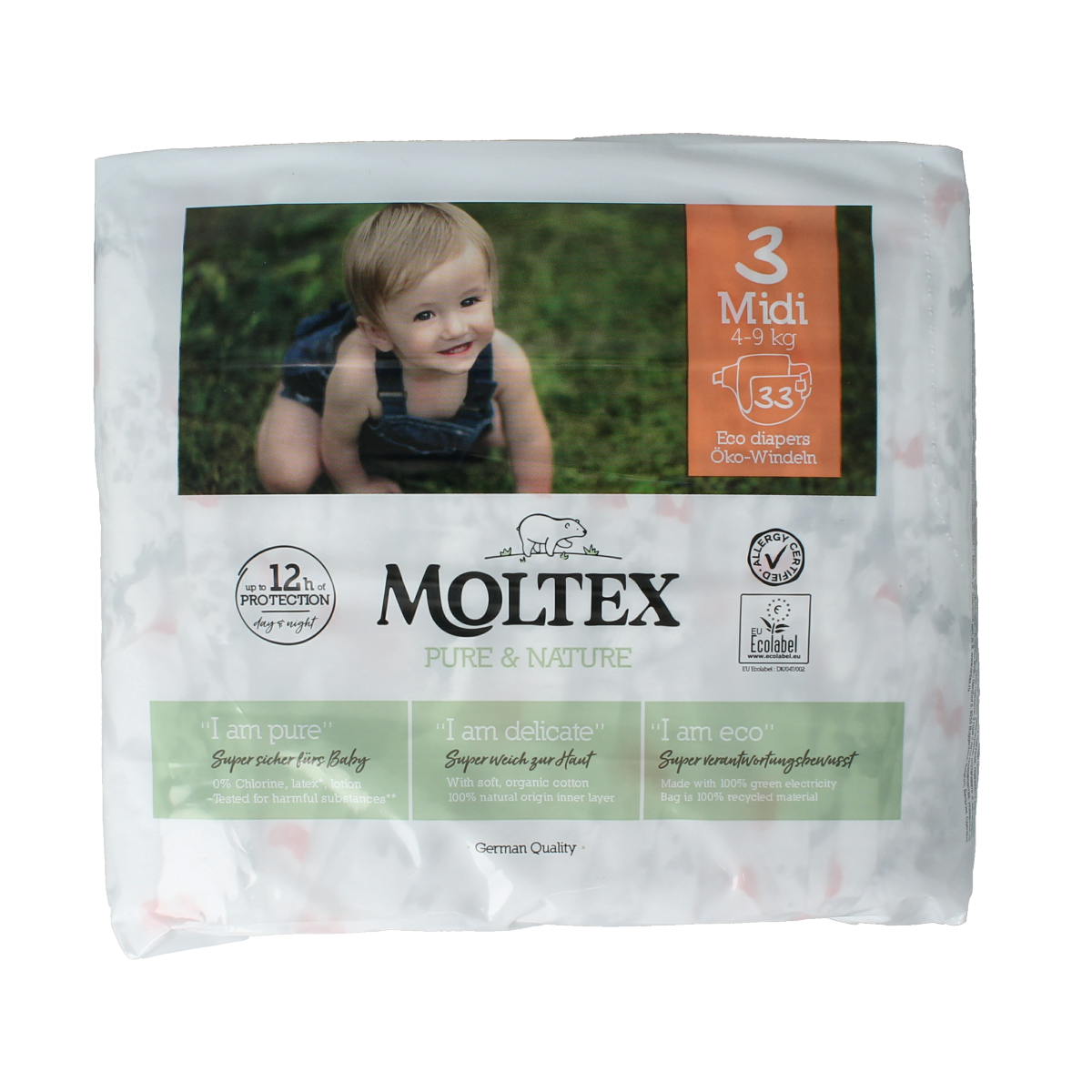 Moltex Pure & nature babyluiers midi 33.00 Stuks