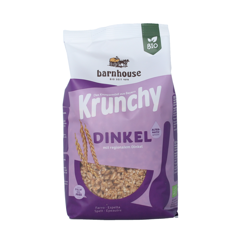 Barnhouse Krunchy pur spelt suikervrij bio 375 Gram