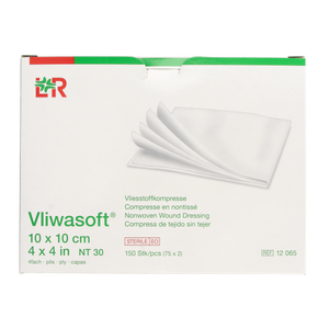 Vliwasoft Vlieskompres 10 x 10cm 4-laags 75 x 2 stuks 150.00 Stuks