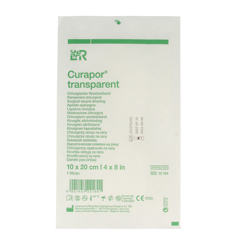 Curapor Wondverband transparant 10 x 20cm steriel 1 Stuks