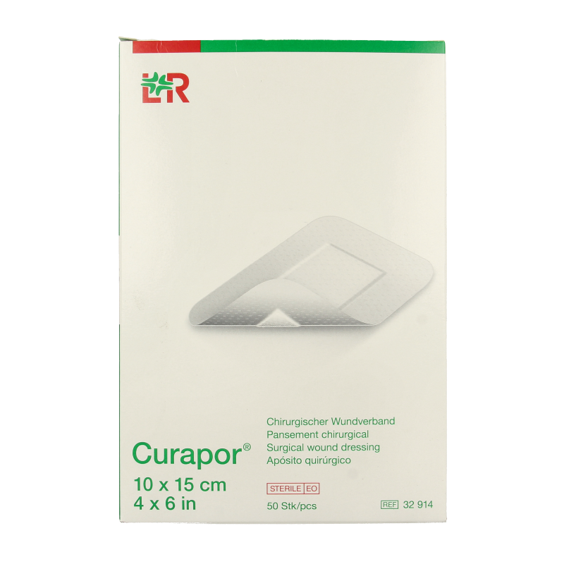 Curapor Wondpleister 10 x 15cm steriel 50 Stuks