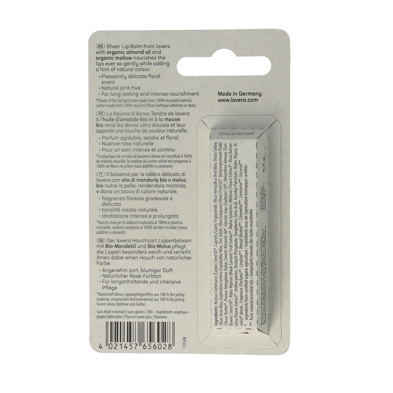 Lavera Lipbalm sheer 4.5 Gram