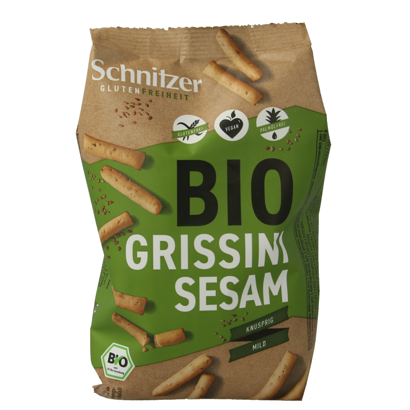 Schnitzer Grissini sesam glutenvrij bio 100 Gram