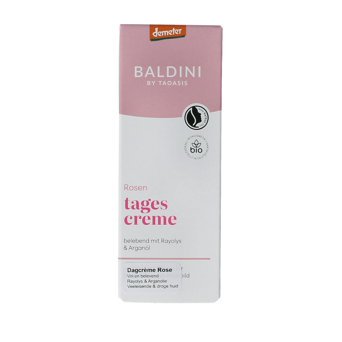 Baldini Dagcreme rijk rose demeter 50.00 Milliliter
