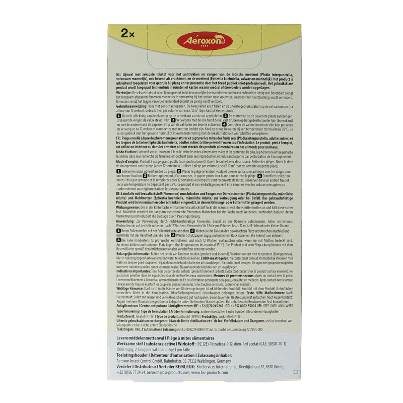 BSI Levensmiddelenmottenval 2 Stuks