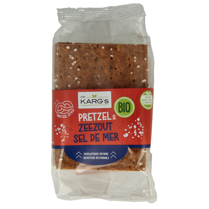 Dr. Karg's Crackers pretzel zeezout bio 200 Gram