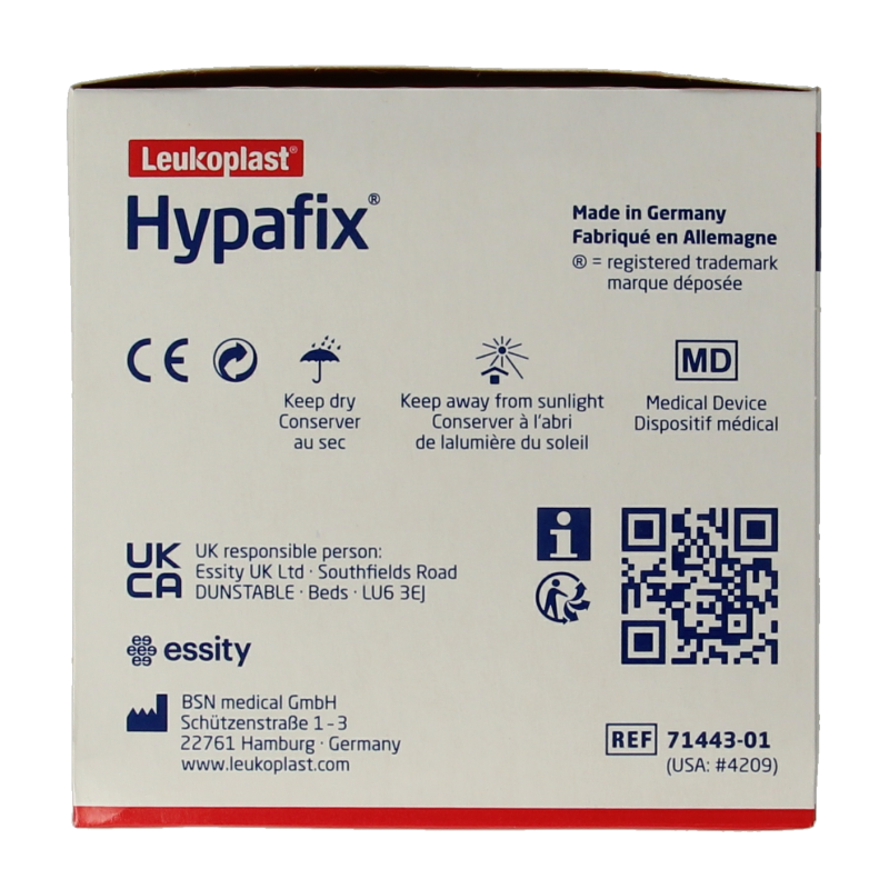 Hypafix Kleefvlies hypoallergeen 10m x 5cm 1 Stuks