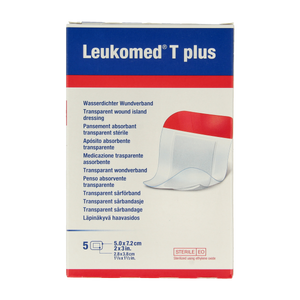 Leukomed Bandage transparent T plus 5 cm x 7,2 cm 5 pièces