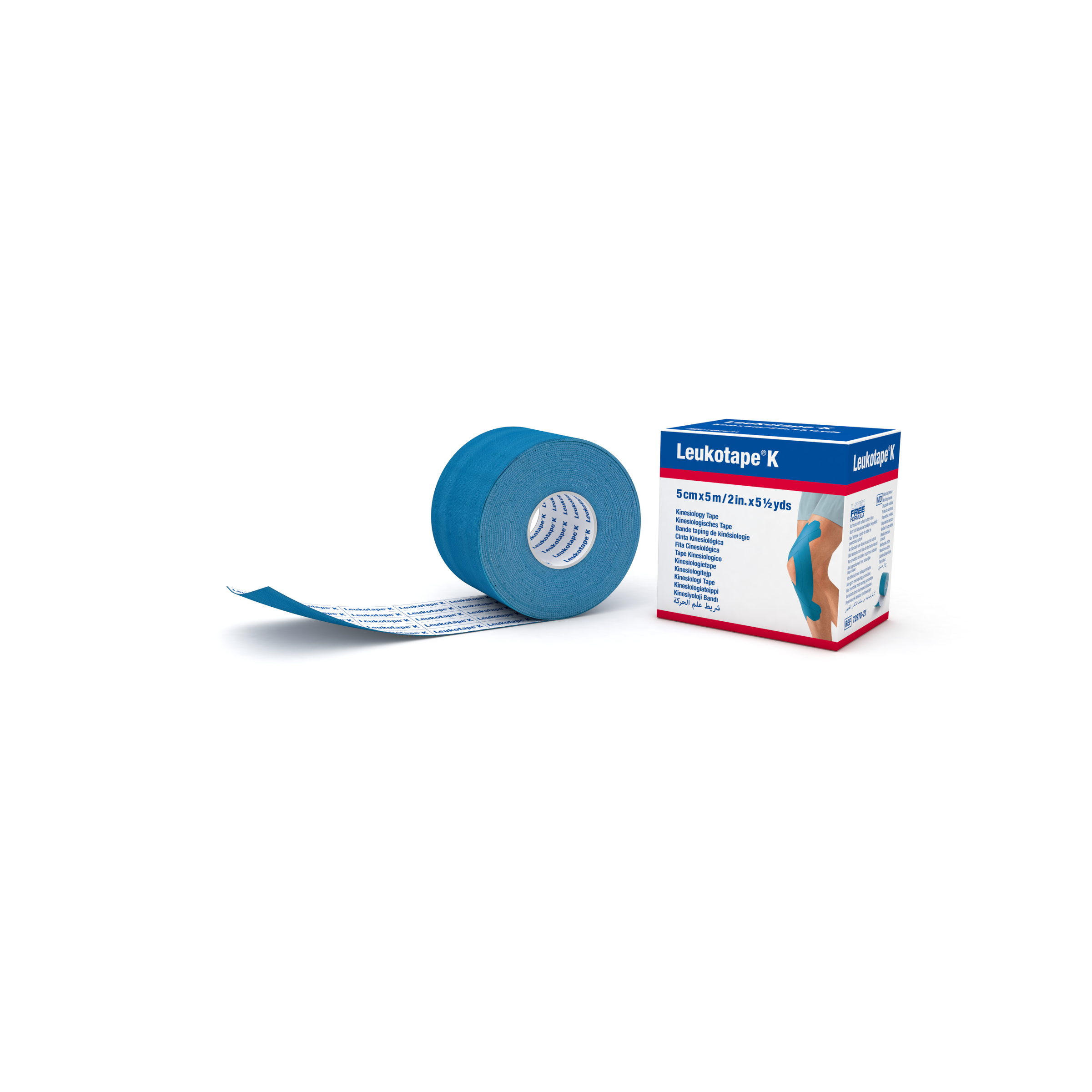 Leukotape K elastische tape 5m x 5cm blauw  1 Stuks