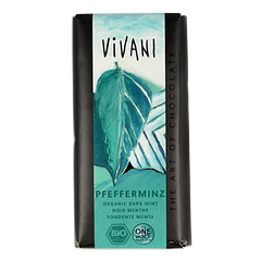 Vivani Chocolade puur met pepermunt bio 100 Gram