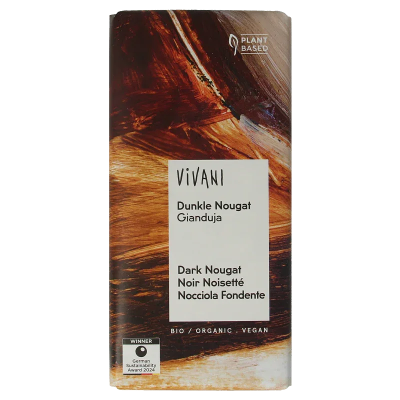 Vivani Chocolade puur praline nougat bio 100 Gram