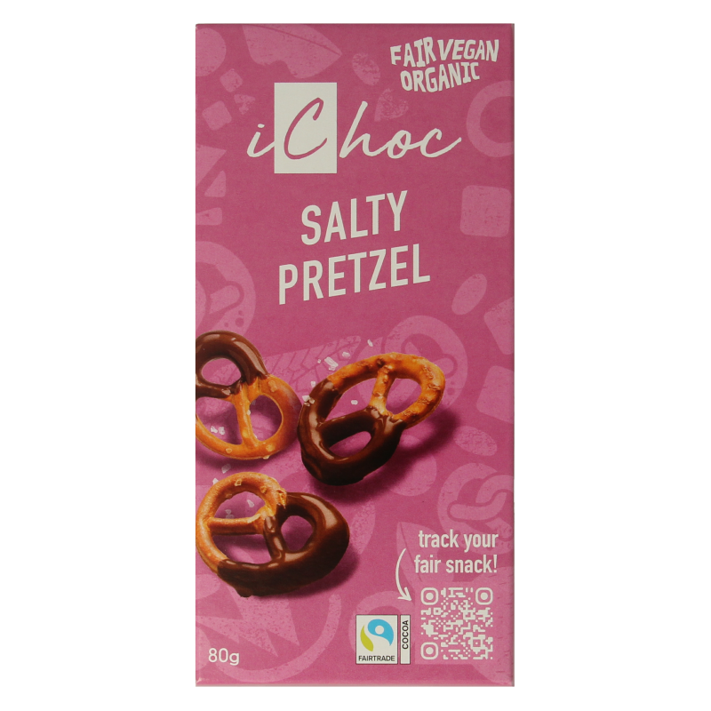 Ichoc Salty pretzel bio 80 Gram