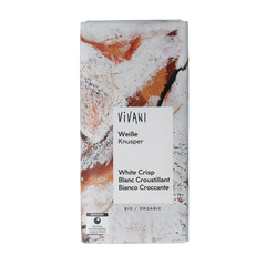 Vivani Chocolade wit rice crispies  bio 80 Gram