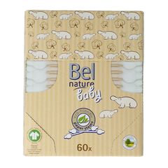Bel Nature Wattenstaafjes baby 60 Stuks