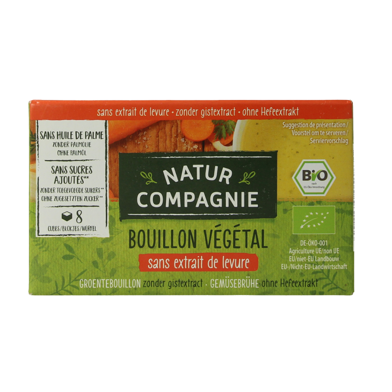 Natur Compagnie Groentebouillon zonder gist bio 8 Stuks