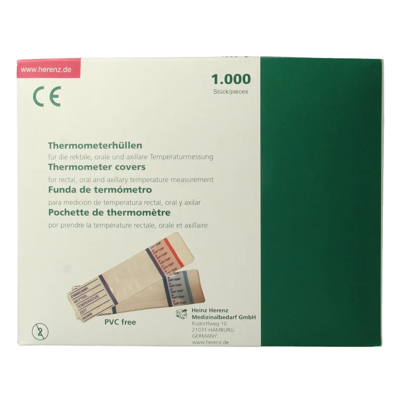 Mainit Thermometer hoes plastic wegwerp 1000 Stuks