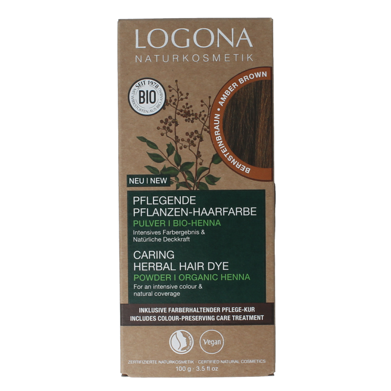 Logona Haarkleur amber bruin 100 Gram