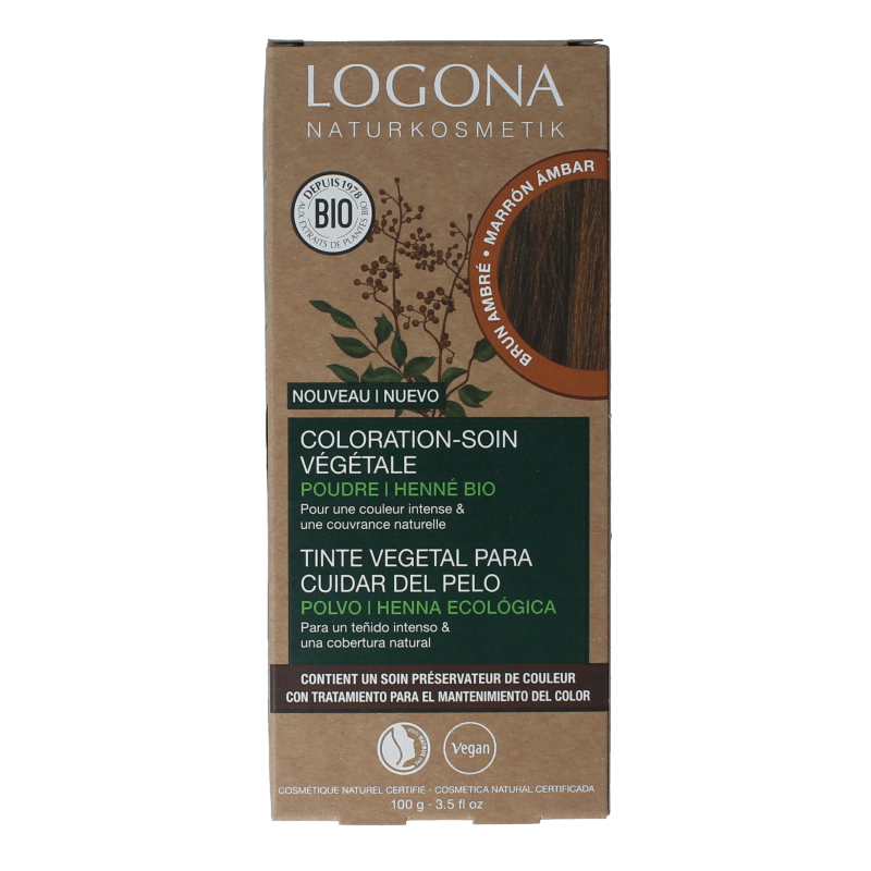 Logona Haarkleur amber bruin 100 Gram