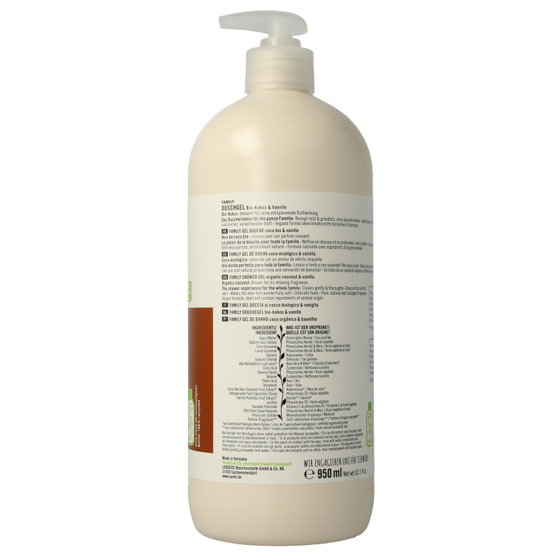 Sante Family showergel coconut & vanilla bio 950 Milliliter