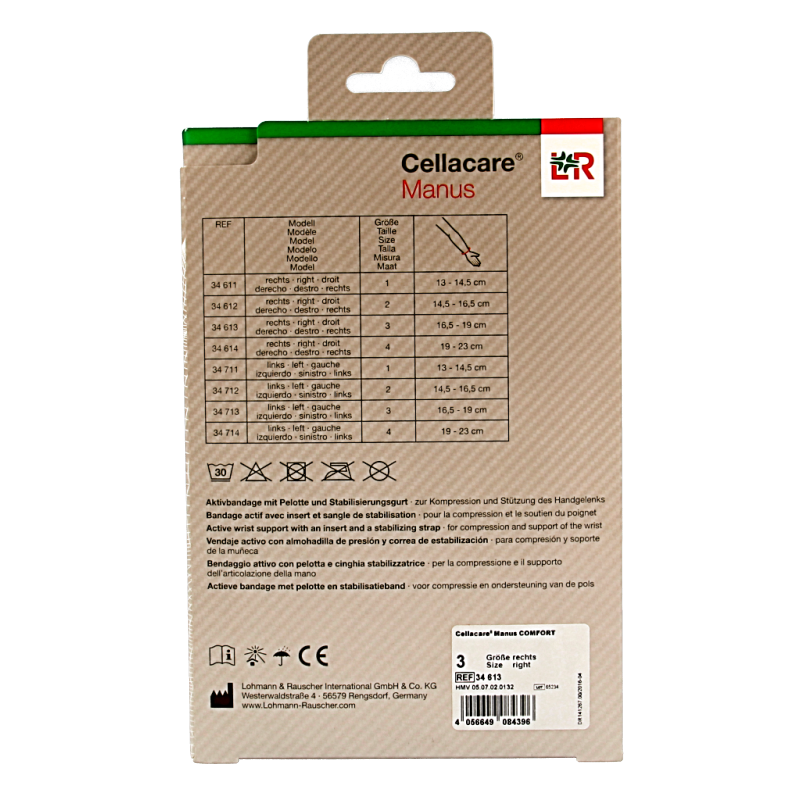Cellacare Manus comfort polsbandage rechts maat 3  1 Stuks