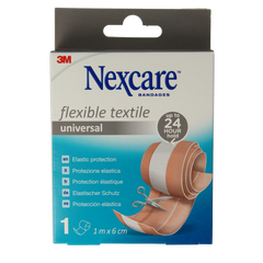 Nexcare Op=Op Textile flexible 1mx6cm 1.00 Stuks