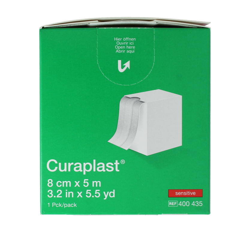Curaplast Sensitive wondpleister 5m x 8cm 1 Rol