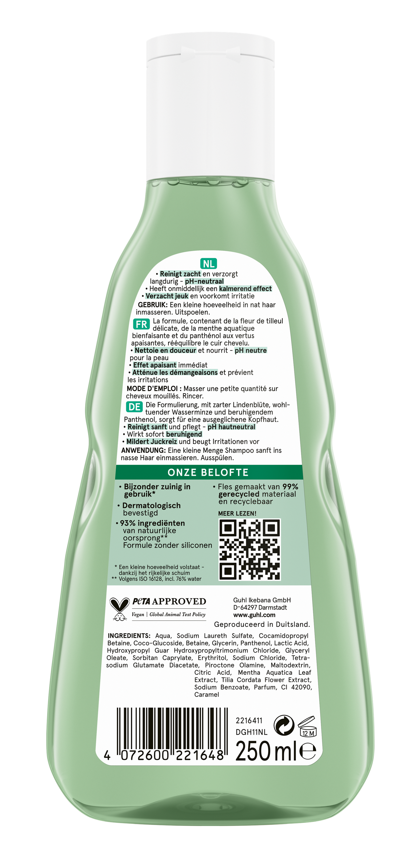 Guhl Gevoelige hoofdhuid shampoo 250.00 Milliliter